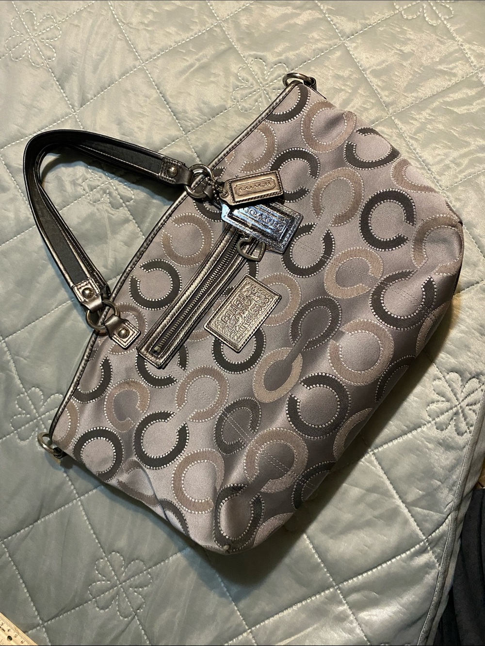 Coach Gray Poppy Bag